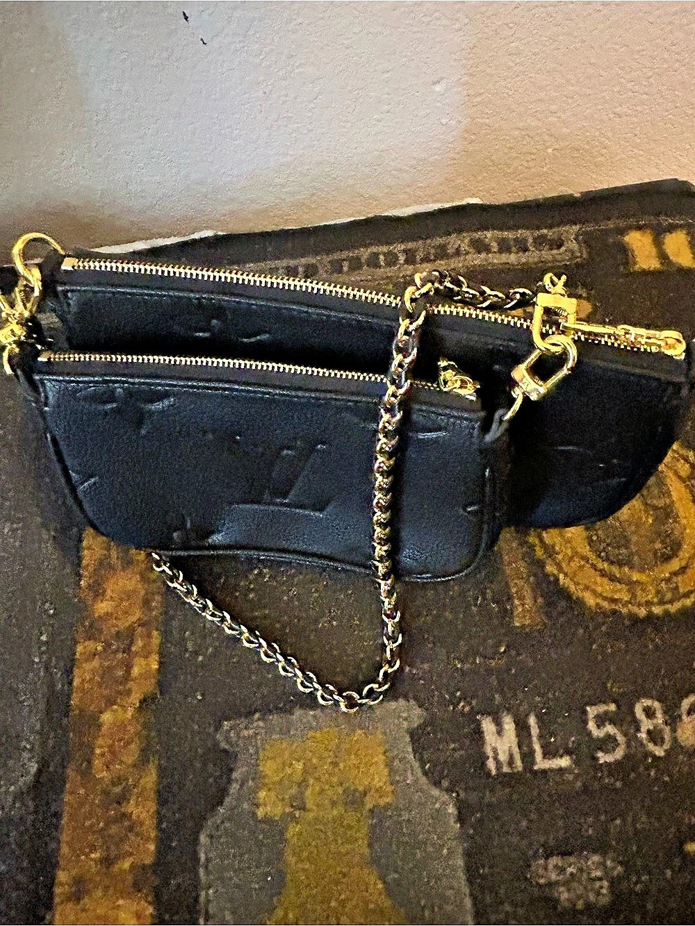 Louis Vuitton Pochette Coussin Black Crossbody Bag